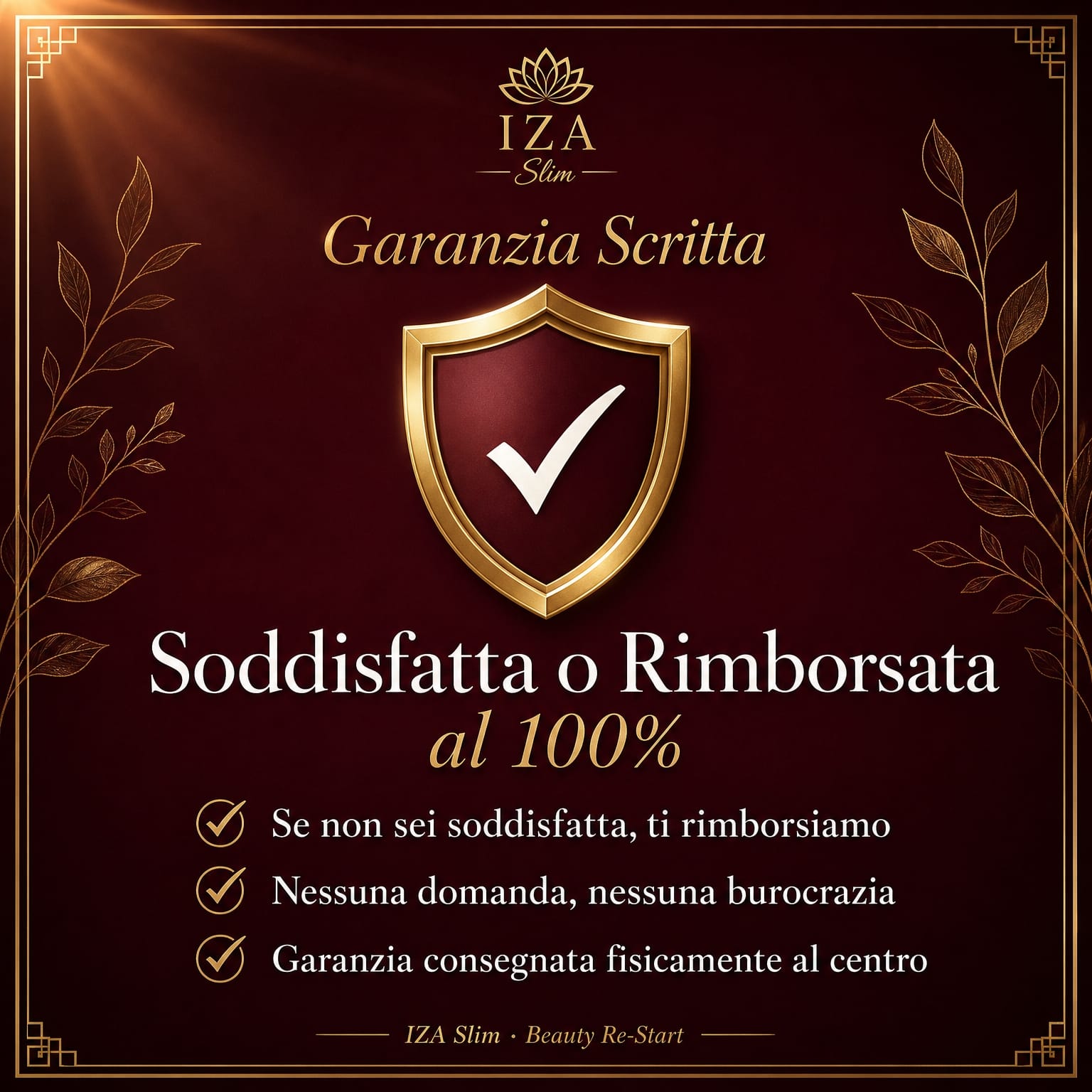 Garanzia scritta soddisfatta o rimborsata
